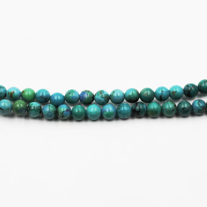 (Turq 109)  6mm. Round Turquoise beads