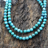 (Turq 109)  6mm. Round Turquoise beads