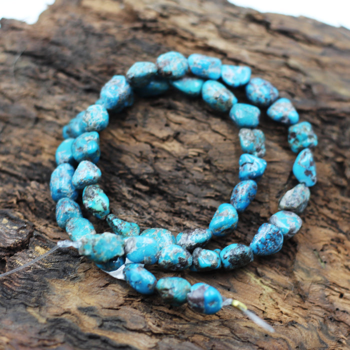 (TURQ-114) Turquoise Nugget Bead Strand