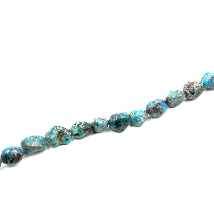 (TURQ-114) Turquoise Nugget Bead Strand