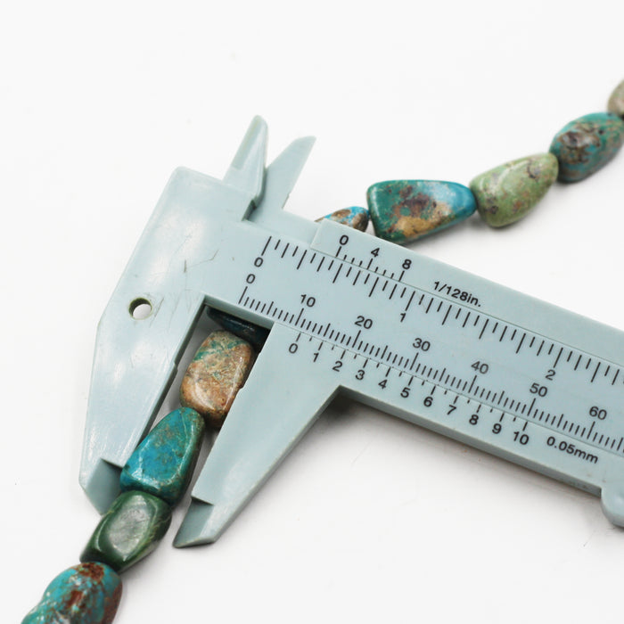 TURQ-115) Turquoise Nugget Bead Strand