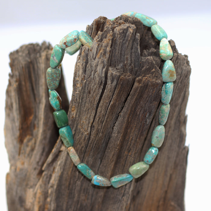 TURQ-115) Turquoise Nugget Bead Strand