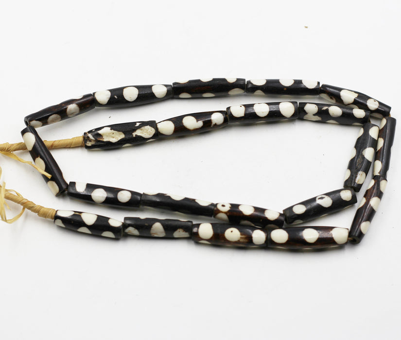 (African013) African Bone Batik Beads