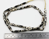 (African 016)  African Batik Bone Beads