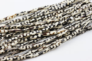 (African 017)  African Batik Bone Beads