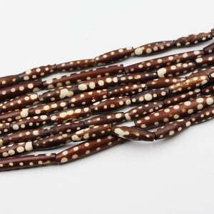 (African 019). African Bone Batik Beads