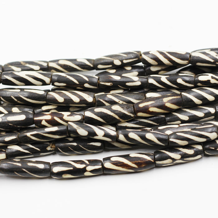 (African018) Bone Batik Beads