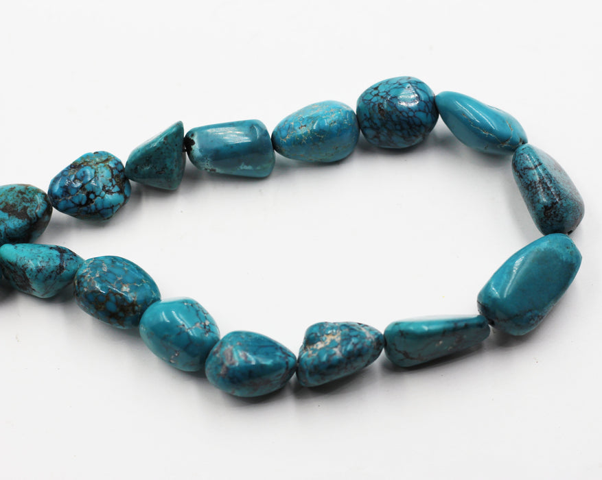 (TURQ-116) Turquoise Nugget Bead Strand