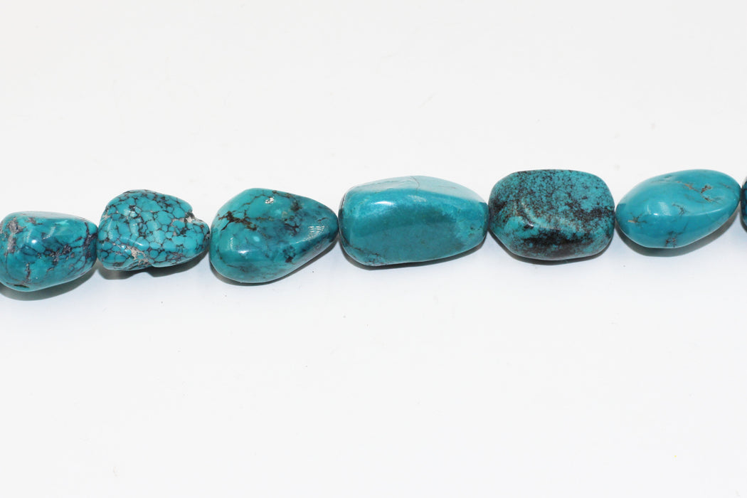 (TURQ-116) Turquoise Nugget Bead Strand
