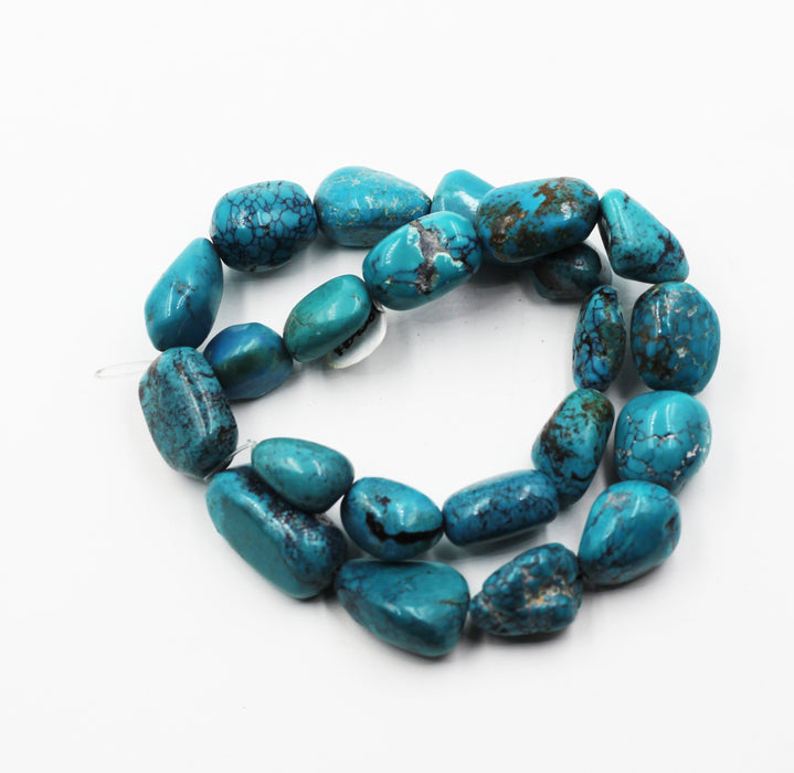(TURQ-116) Turquoise Nugget Bead Strand