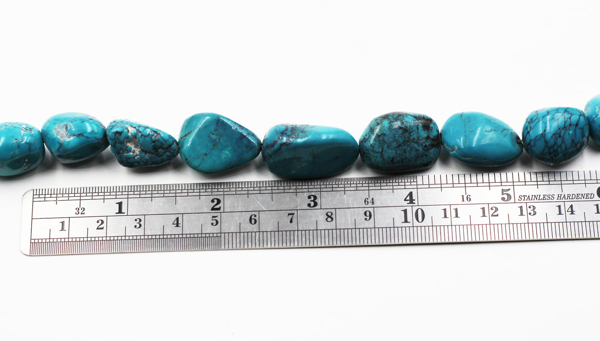 (TURQ-116) Turquoise Nugget Bead Strand
