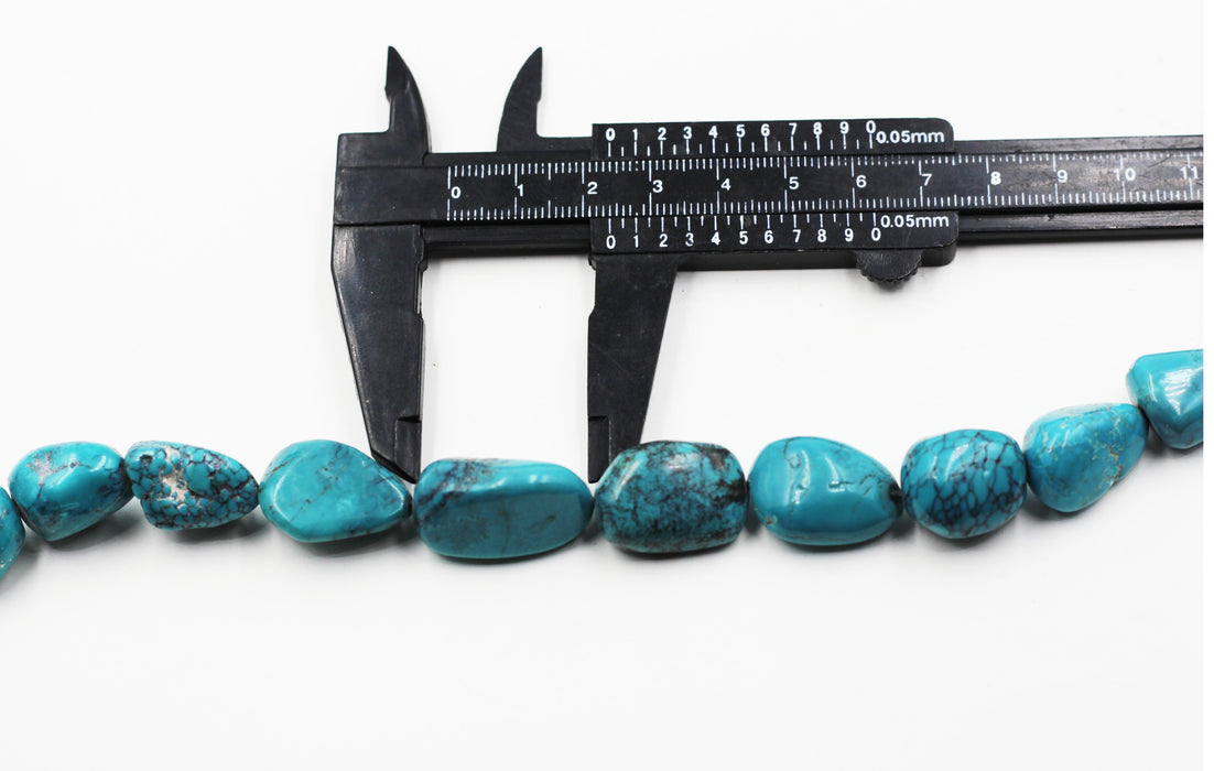 (TURQ-116) Turquoise Nugget Bead Strand