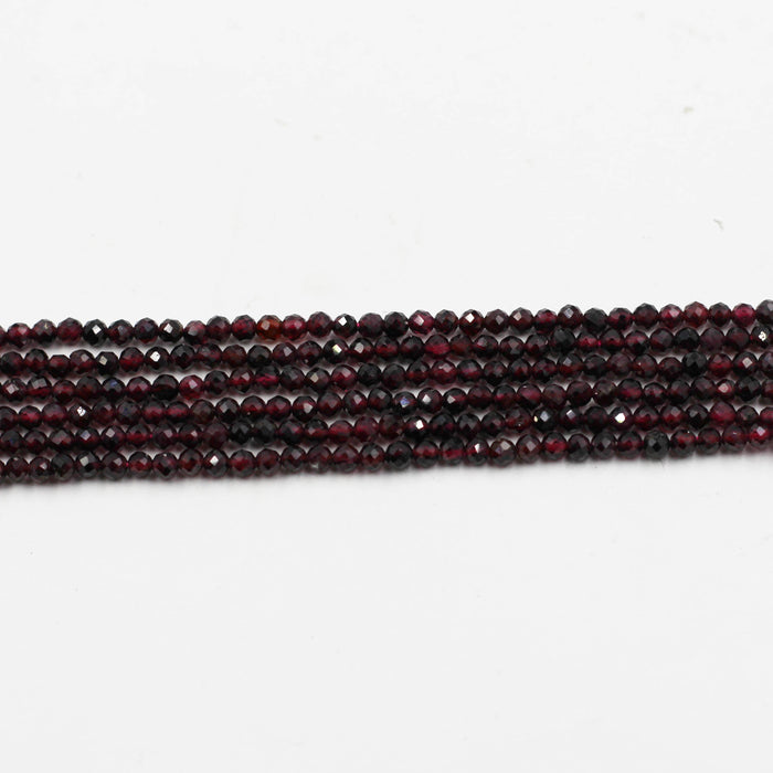 (GAR-012) 3mm Faceted Red Rhodolite Garnet