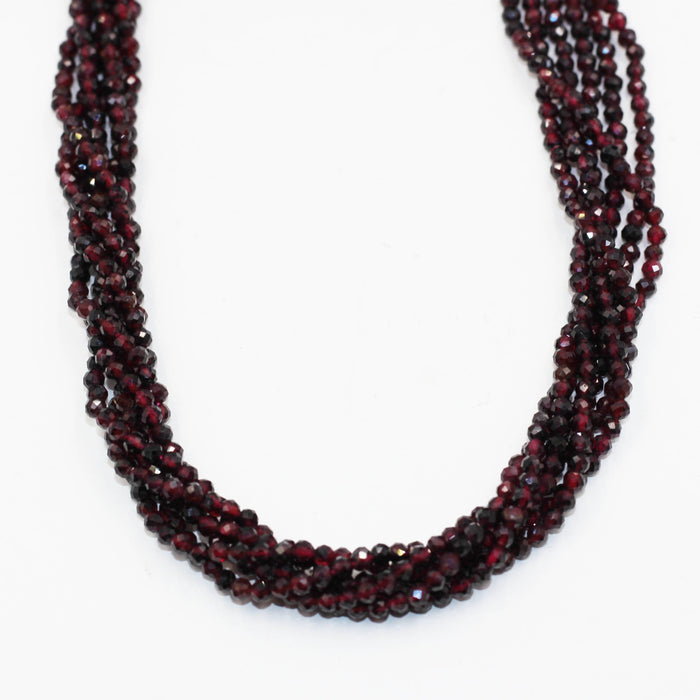 (GAR-012) 3mm Faceted Red Rhodolite Garnet