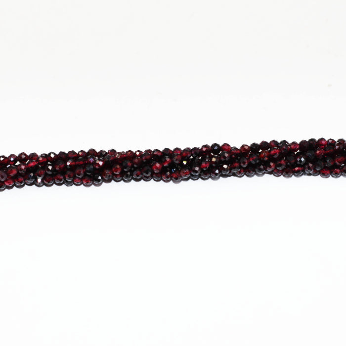 (GAR-012) 3mm Faceted Red Rhodolite Garnet
