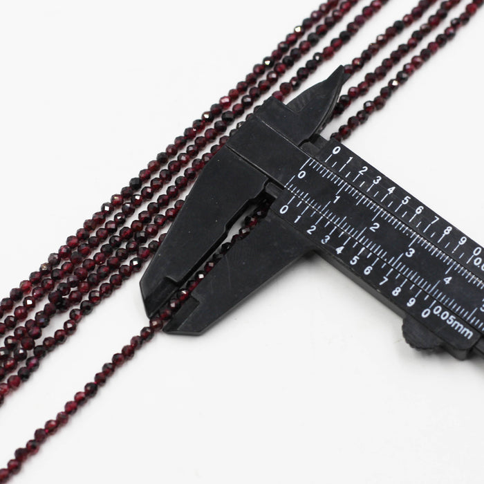 (GAR-012) 3mm Faceted Red Rhodolite Garnet