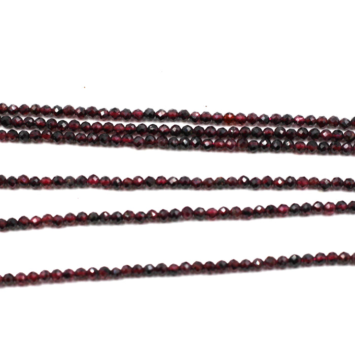 (GAR-012) 3mm Faceted Red Rhodolite Garnet