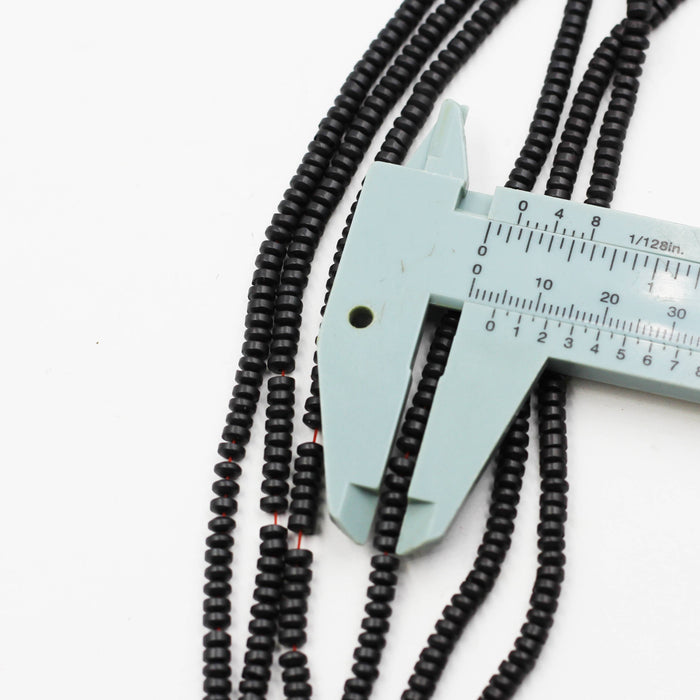 (hem011) 4 mm Hematite Rondelles