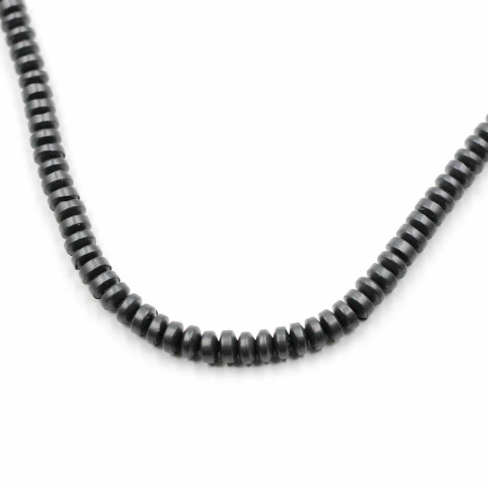 (hem011) 4 mm Hematite Rondelles