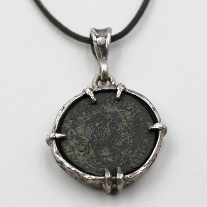 Ancient Roman Coin Pendant.