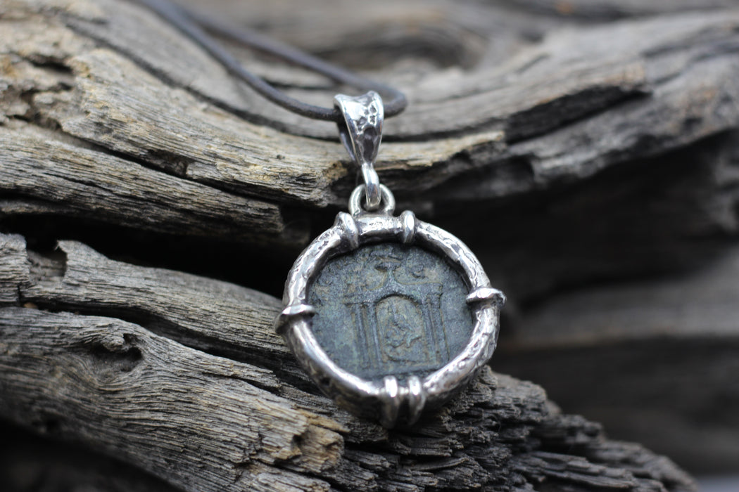 Ancient Roman Coin Pendant.