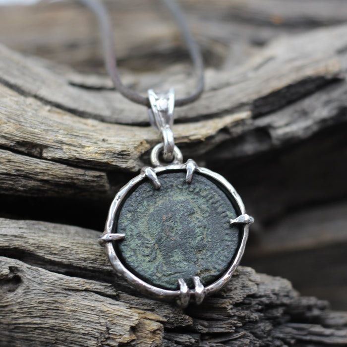Ancient Roman Coin Pendant.