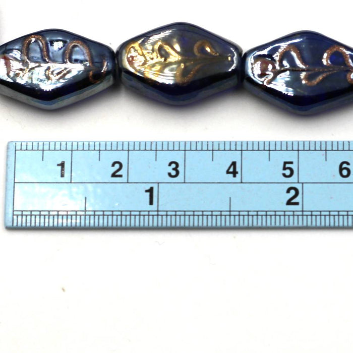 (INDIA055) Cobalt Luster With Flower