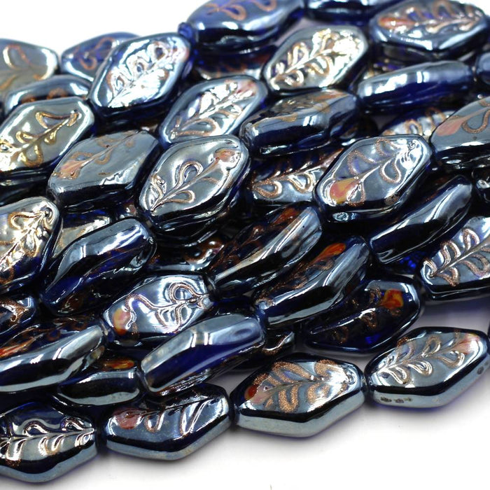 (INDIA055) Cobalt Luster With Flower