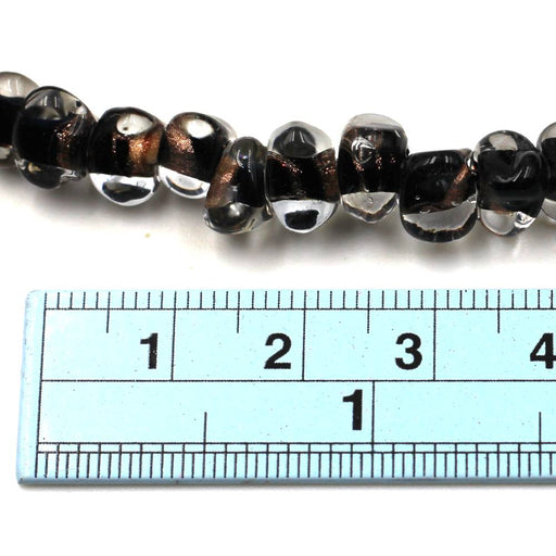 Black & Goldstone Encased In Clear