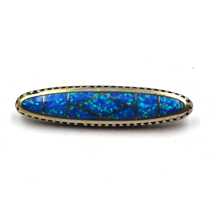 (ITG-320) Blue Opal Inlay Toggle Clasp