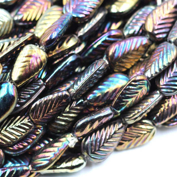 Iris Molded Leaf Beads