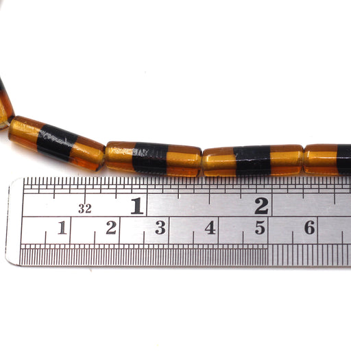  Amber & Black Glass Tubes