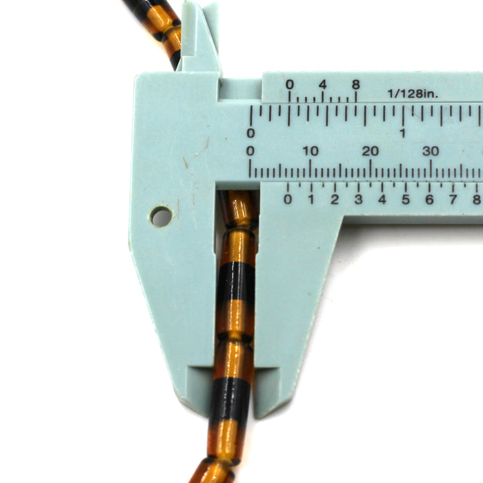  Amber & Black Glass Tubes