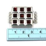 4 Strand Garnet Box Clasp