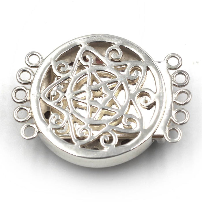 5 Strand Garnet Box Clasp