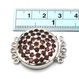 5 Strand Garnet Box Clasp