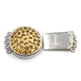 (JC-007) 5 Strand Citrine Box Clasp