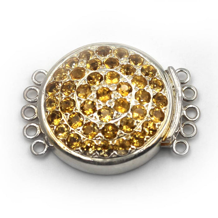 (JC-007) 5 Strand Citrine Box Clasp