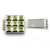 (JC-008) 4 Strand Peridot Box Clasp