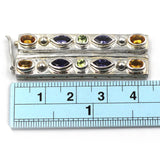 (JC-010) 9 Strand Jeweled Bar Clasp