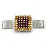 5 Strand Double Citrine & Garnet Box Clasp