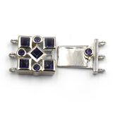 3 Strand Iolite Box Clasp