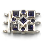 3 Strand Iolite Box Clasp