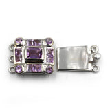 3 Strand Amethyst Box Clasp