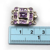 3 Strand Amethyst Box Clasp