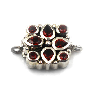 Single Strand Garnet Box Clasp