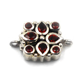 Single Strand Garnet Box Clasp