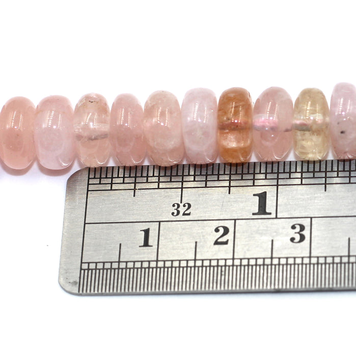(MOR-003) 10mm Morganite Roundelles