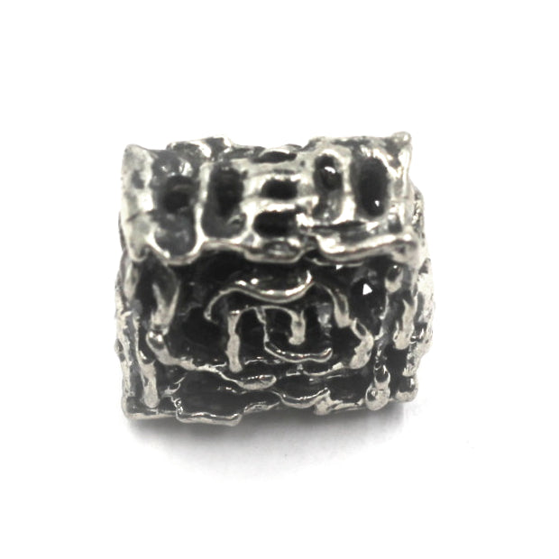 (SB-004) Sterling Silver Freeform Square Bead