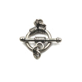 (STG-120) Small Sterling Toggle With Rings